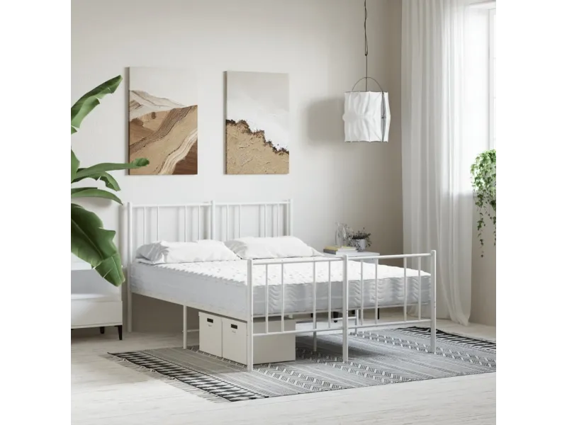 Matelas en mousse blanc 140x190 cm dureté H2 H3