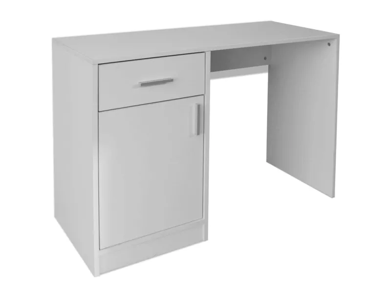 Bureau avec tiroir et placard 100x40x73 cm Blanc
