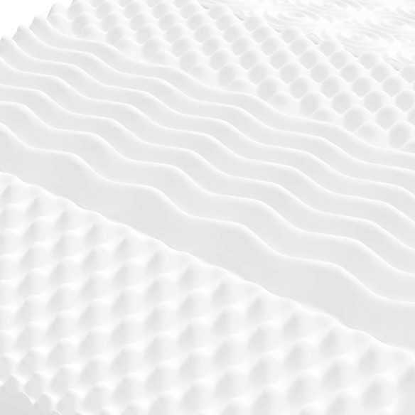 Matelas en mousse blanc 90x200 cm 7 zones dureté 20 ILD