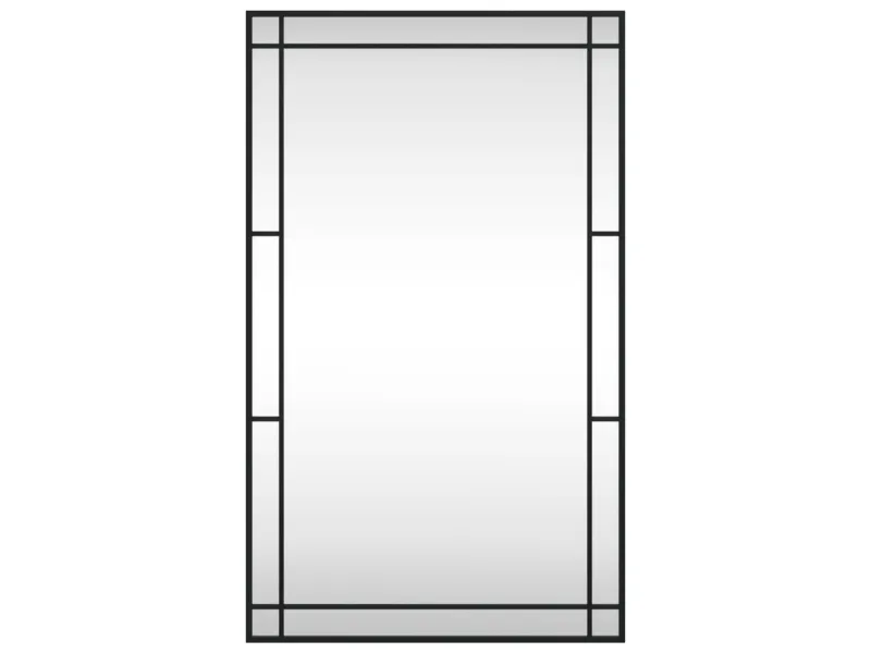 Miroir mural noir 60x100 cm rectangulaire fer