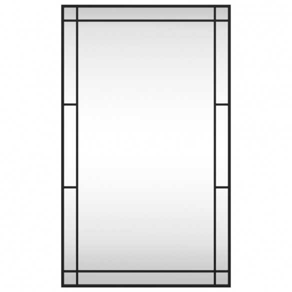 Miroir mural noir 60x100 cm rectangulaire fer