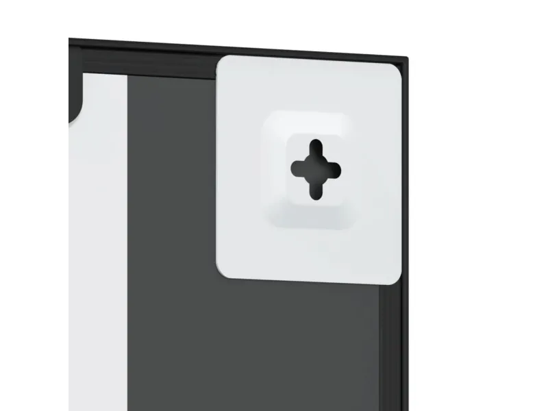 Miroir mural noir 60x100 cm rectangulaire fer