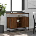 Buffet chêne marron 100x35x80 cm bois d'ingénierie