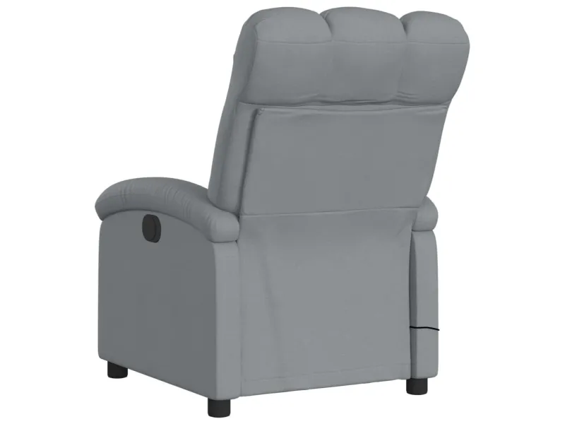 Fauteuil de massage inclinable électrique gris clair tissu