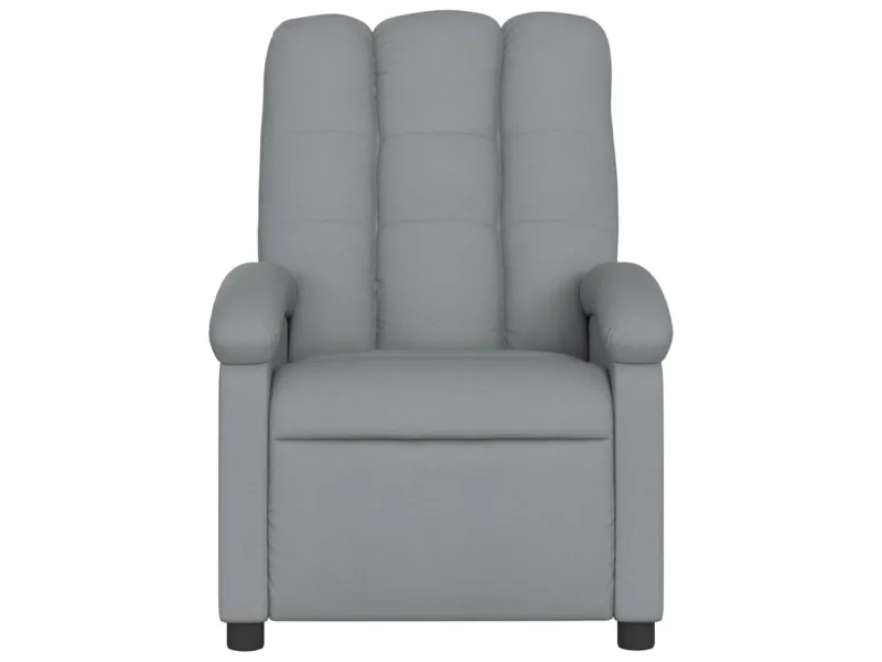 Fauteuil de massage inclinable électrique gris clair tissu