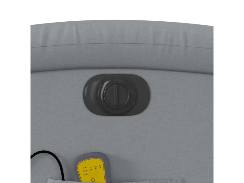 Fauteuil de massage inclinable électrique gris clair tissu