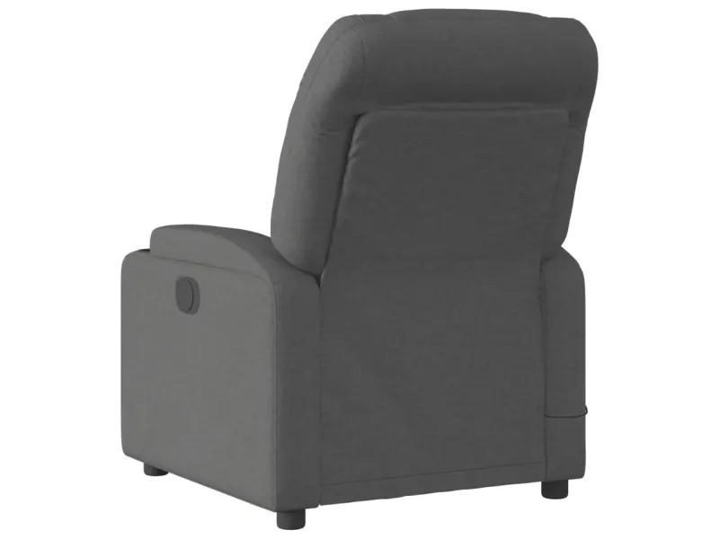 Fauteuil inclinable de massage électrique gris foncé tissu