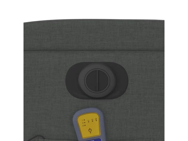 Fauteuil inclinable de massage électrique gris foncé tissu