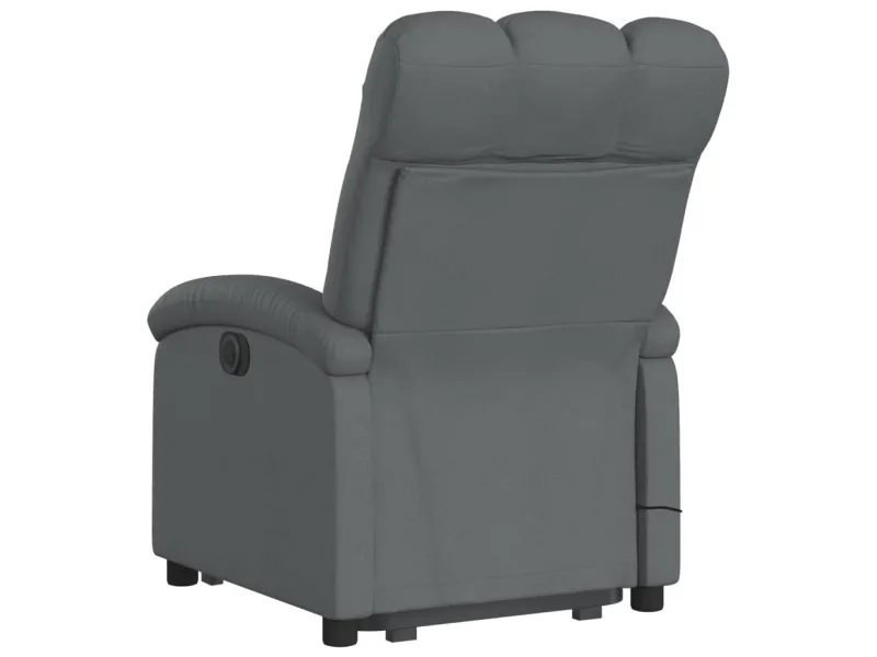 Fauteuil de massage inclinable Gris foncé Tissu