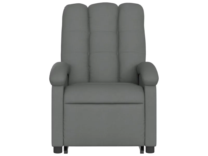 Fauteuil de massage inclinable Gris foncé Tissu