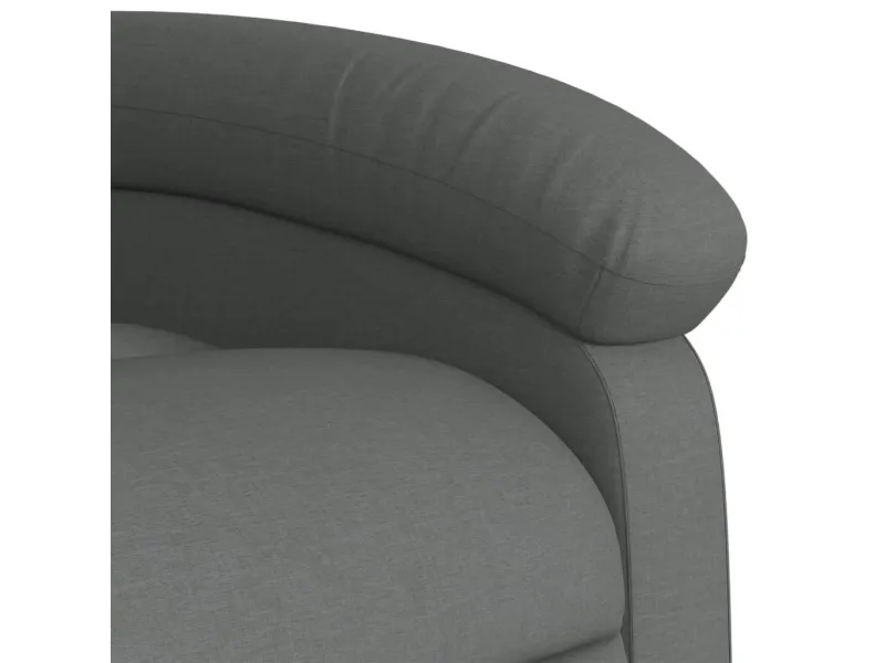 Fauteuil de massage inclinable Gris foncé Tissu