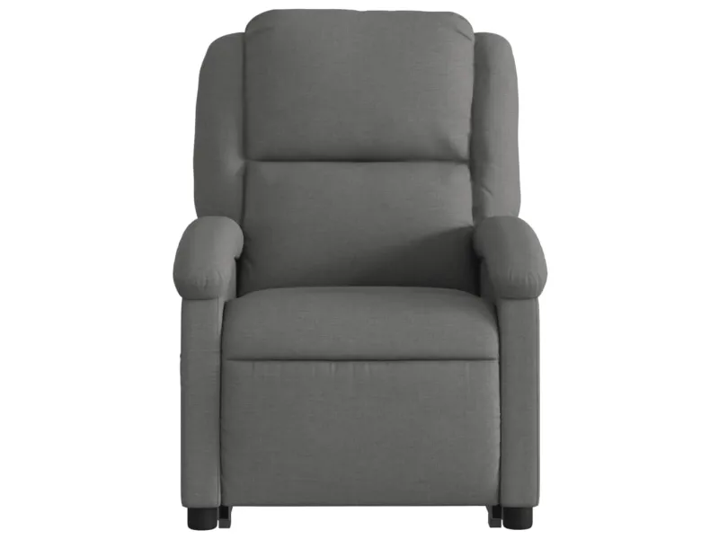 Fauteuil inclinable de massage électrique Gris foncé Tissu