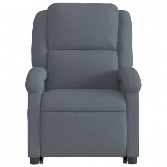 Fauteuil de massage inclinable Gris foncé Velours