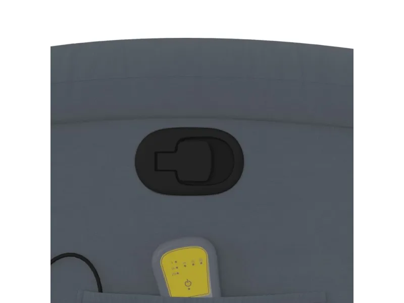 Fauteuil de massage inclinable Gris foncé Velours