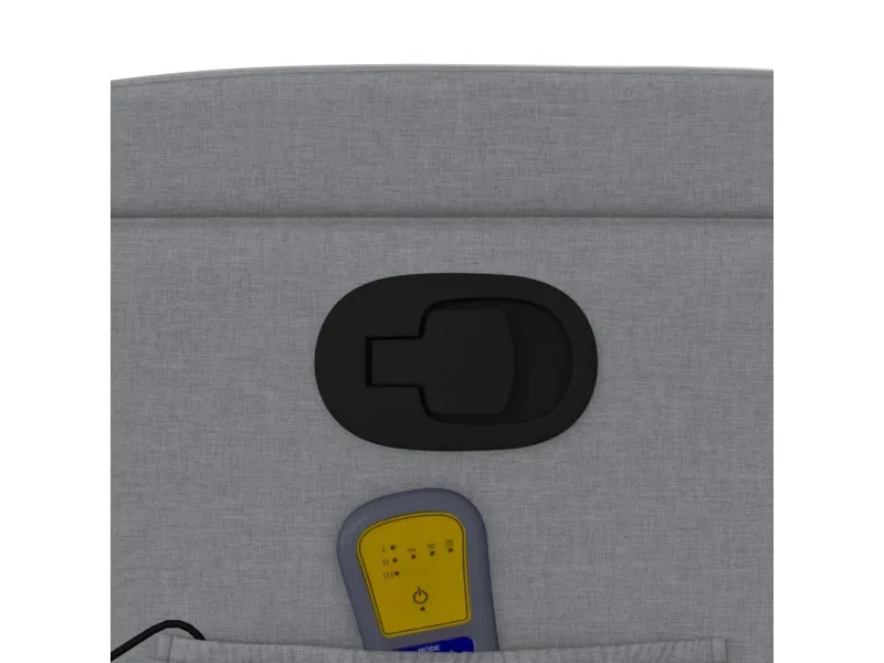 Fauteuil de massage inclinable Gris clair Tissu