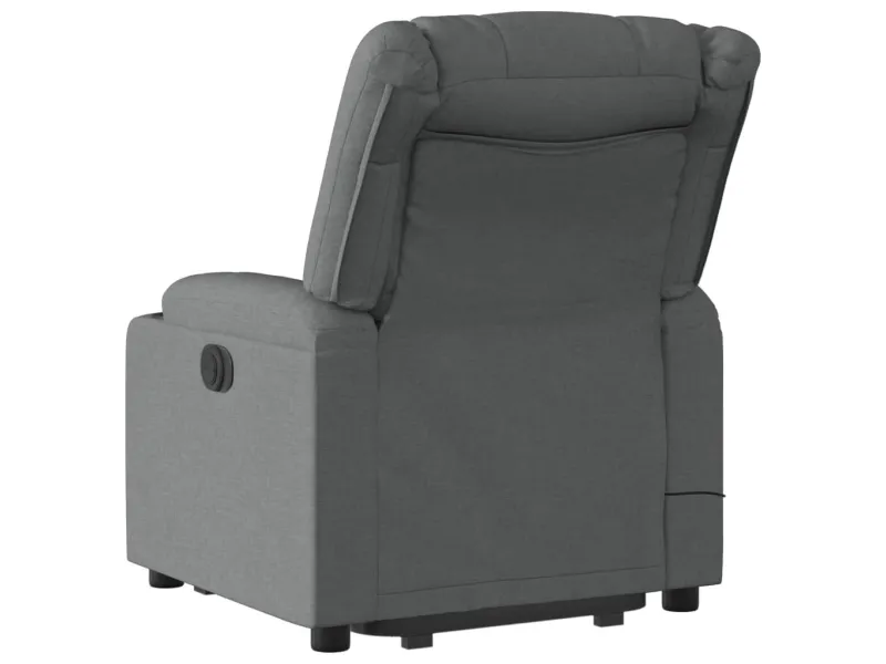 Fauteuil de massage inclinable Gris foncé Tissu