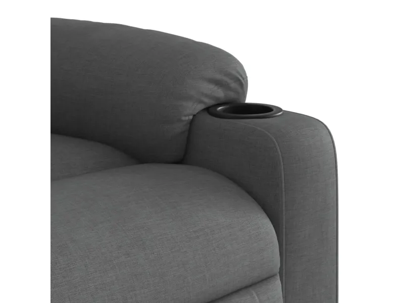 Fauteuil de massage inclinable Gris foncé Tissu