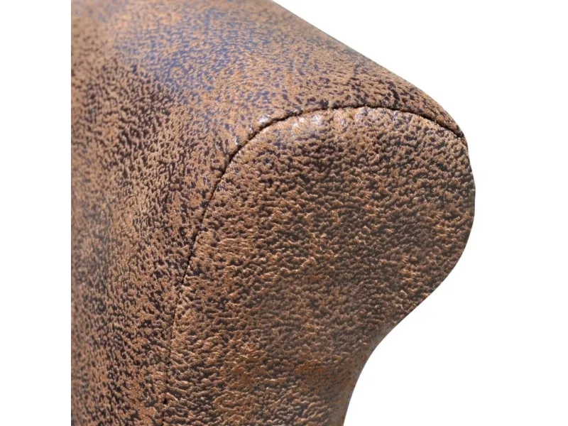 Chaises à manger lot de 2 marron similicuir