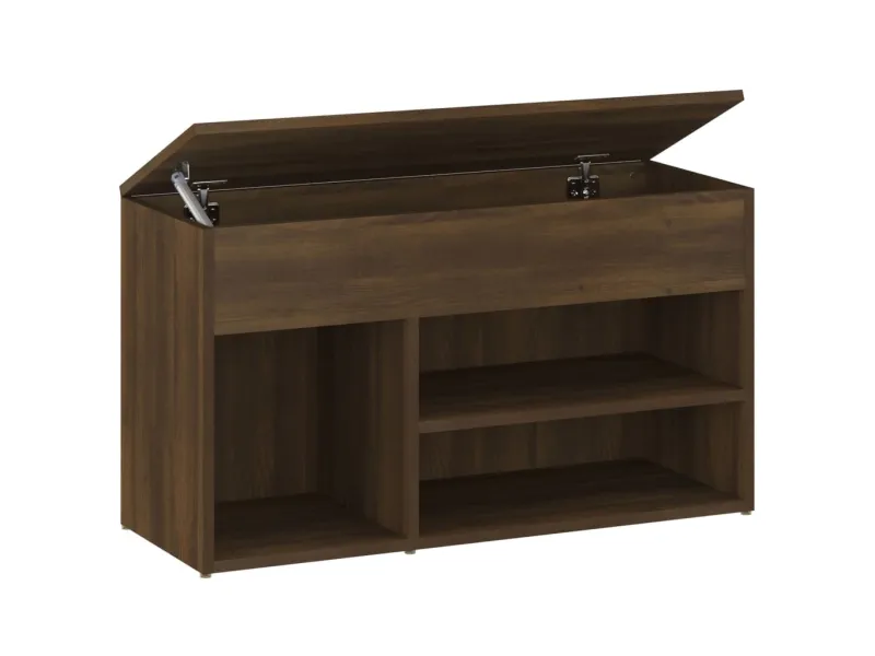Banc à chaussures Chêne marron 80x30x45 cm Bois d'ingénierie