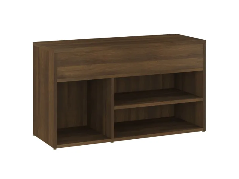 Banc à chaussures Chêne marron 80x30x45 cm Bois d'ingénierie