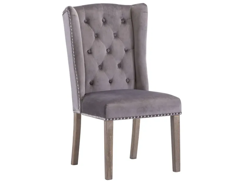 Chaise à manger Gris Velours