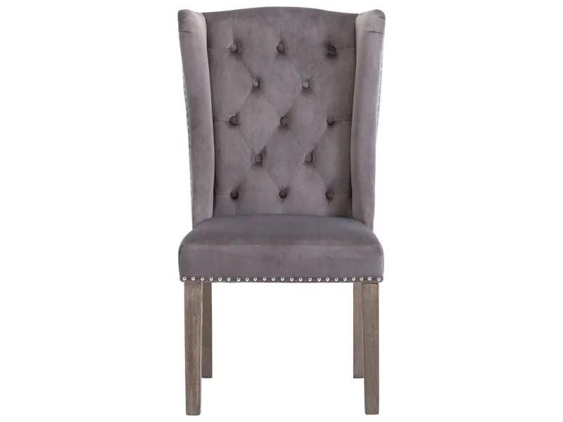 Chaise à manger Gris Velours