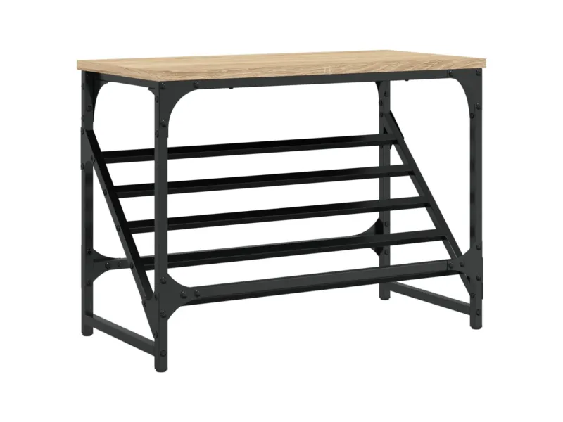 Étagère à chaussures chêne sonoma 60x30x45 cm bois d'ingénierie