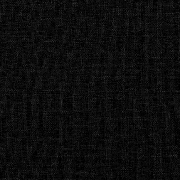 Canapé-lit à 2 places avec repose-pied noir tissu