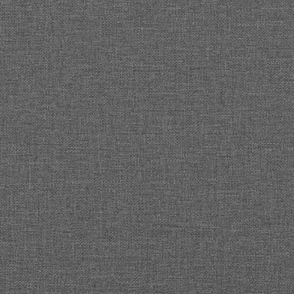 Canapé-lit à 2 places avec repose-pied gris foncé tissu