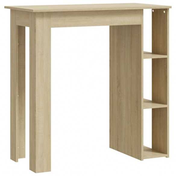 Table de bar avec étagère Chêne sonoma 102x50x103,5cm Aggloméré