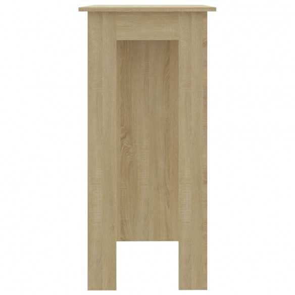 Table de bar avec étagère Chêne sonoma 102x50x103,5cm Aggloméré