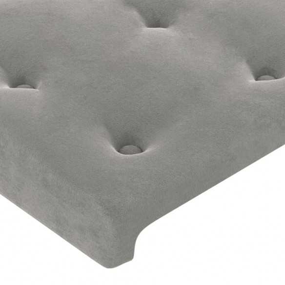 cadre de lit avec matelas LED Gris clair 140x200 cm