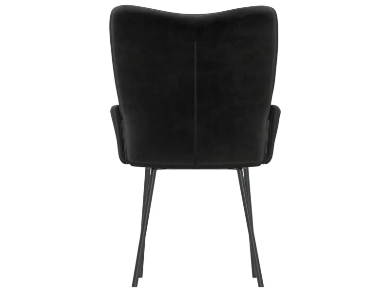 Chaises à manger lot de 2 Noir Velours