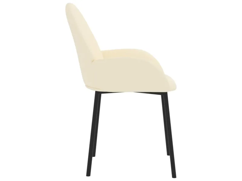 Chaises à manger lot de 2 crème similicuir
