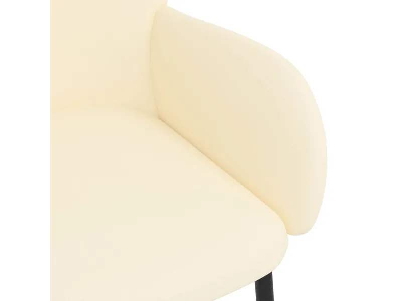 Chaises à manger lot de 2 crème similicuir