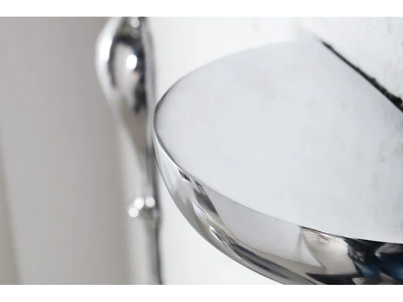 Support mural style baroque 80 cm en aluminium argenté