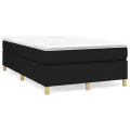 Cadre de lit avec matelas noir 120x190 cm tissu
