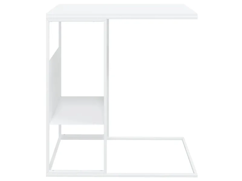 Table d'appoint Blanc 55x36x59,5 cm Bois d'ingénierie