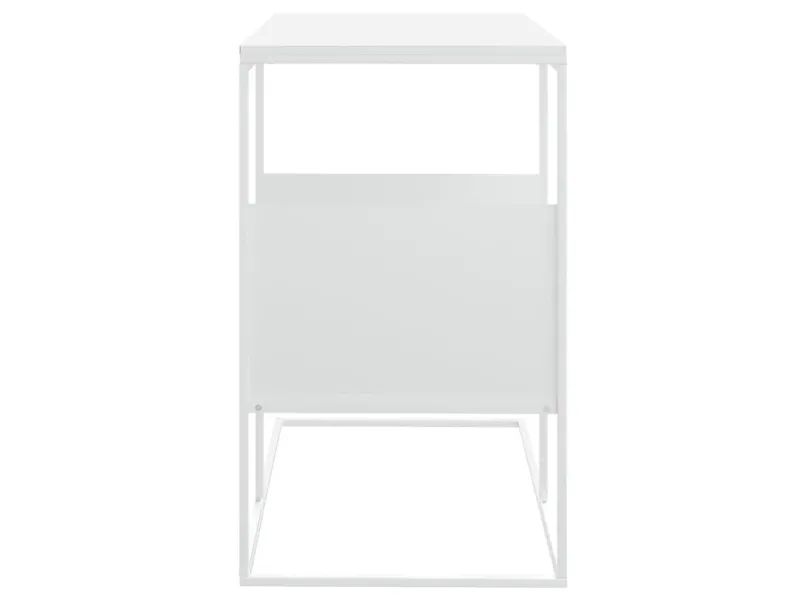 Table d'appoint Blanc 55x36x59,5 cm Bois d'ingénierie