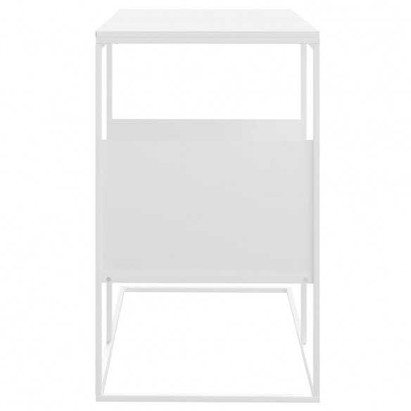 Table d'appoint Blanc 55x36x59,5 cm Bois d'ingénierie