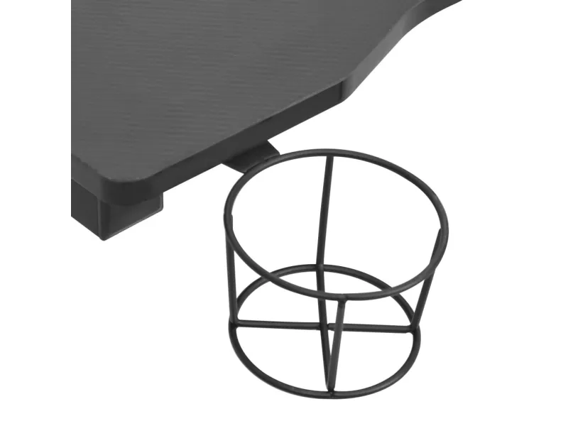 Bureau de jeu à LED en forme de Y noir 90x60x75 cm