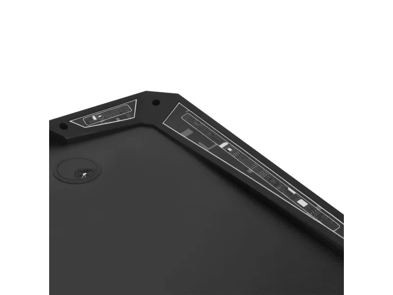 Bureau de jeu à LED en forme de Y noir 90x60x75 cm