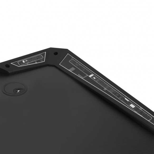 Bureau de jeu à LED en forme de Y noir 90x60x75 cm