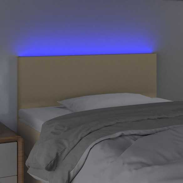 Tête de lit à LED Crème 90x5x78/88 cm Tissu
