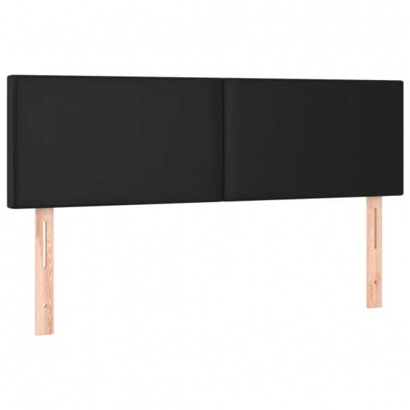 cadre de lit avec matelas et LED Noir 140x200 cm