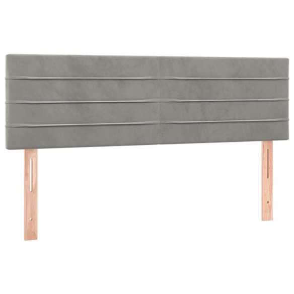 cadre de lit avec matelas LED Gris clair 140x200 cm