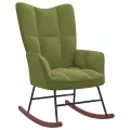 Chaise à bascule Vert clair Velours