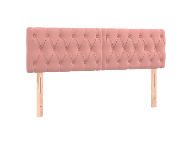 Tête de lit à LED Rose 144x7x78/88 cm Velours