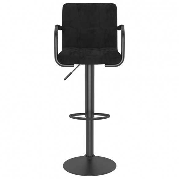 Tabourets de bar lot de 2 noir velours