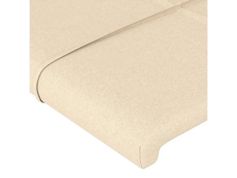 Tête de lit à LED Crème 100x5x78/88 cm Tissu